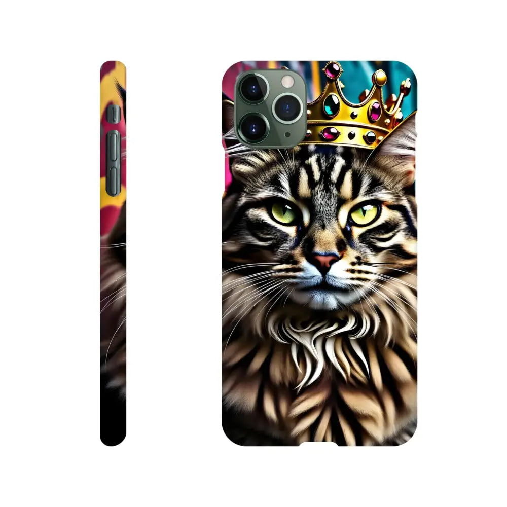 Cat-themed phone case for iPhone from Crown Meowjesty collection by PixiOnyx Urban Royalty Shell