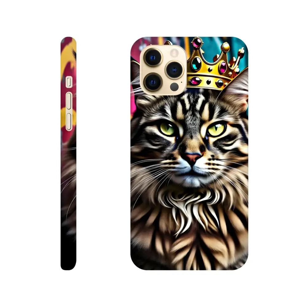 Cat-themed phone case for iPhone from Crown Meowjesty PixiOnyx Urban Royalty Shell
