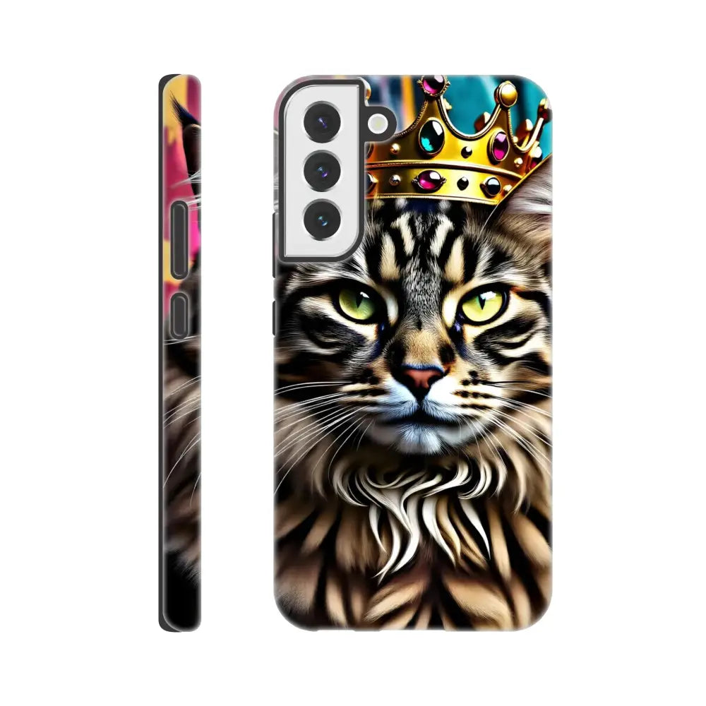 Cat-themed phone case for Samsung Crown Meowjesty Tough Cover by PixiOnyx