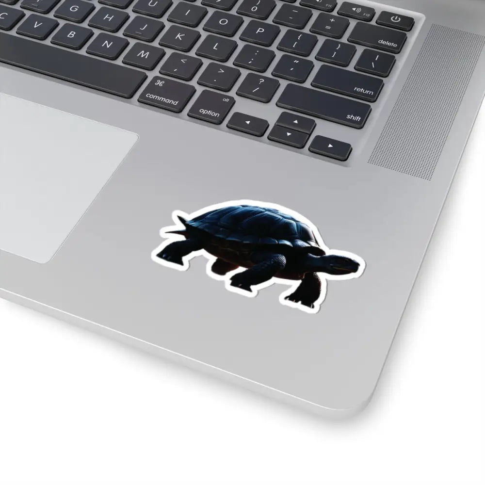 Dark Sea Turtle vinyl sticker from PixiOnyx Abyssal Ocean marine decal collection