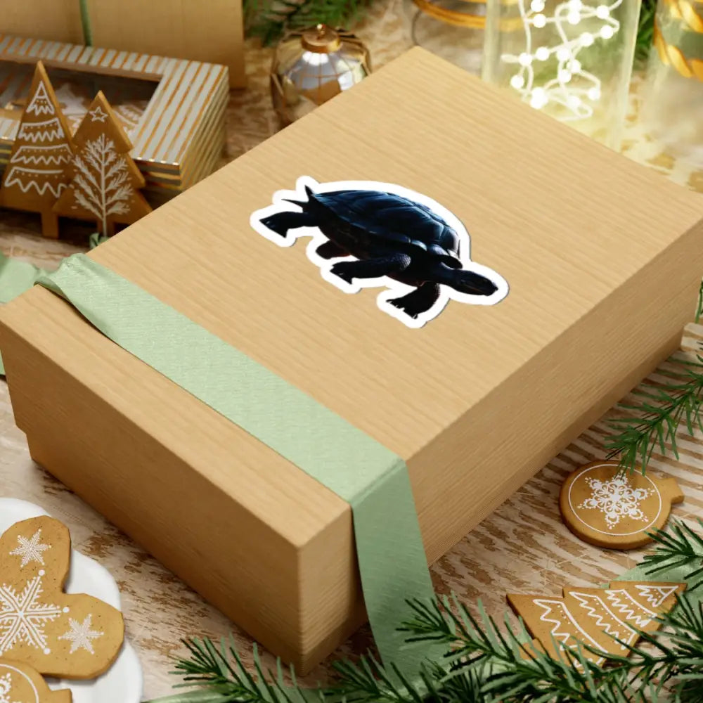 Dark Sea Turtle vinyl sticker, Abyssal Ocean marine decal from PixiOnyx