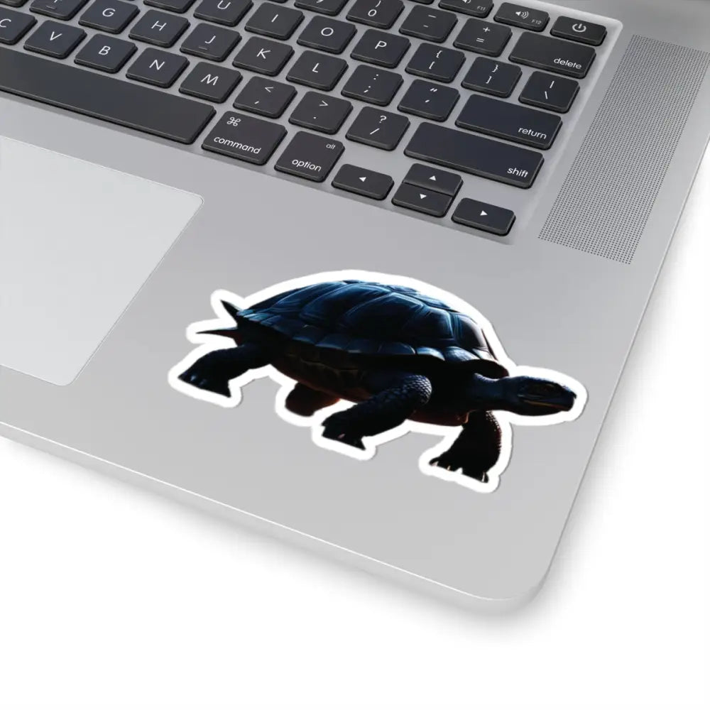 Dark Sea Turtle vinyl sticker featuring an Abyssal Ocean marine design from PixiOnyx