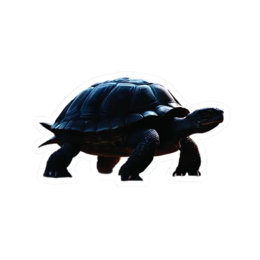 Dark Tortoise with Textured Shell Vinyl Sticker for Marine Decor from PixiOnyx