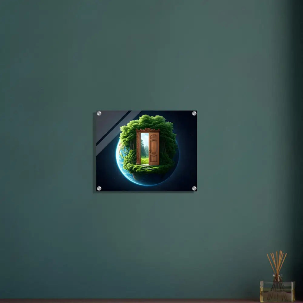 Framed nature portal artwork from Door to Earth Acrylic Print by PixiOnyx Dreamcore