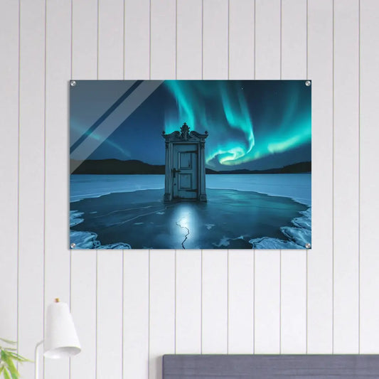 Acrylic wall art from Dooraura Acrylic Print The Threshold Beneath Lights by PixiOnyx Crystal Frost Display