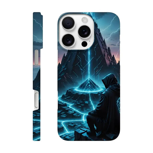 Electric Ascension iPhone Slim Case featuring a futuristic wizard design