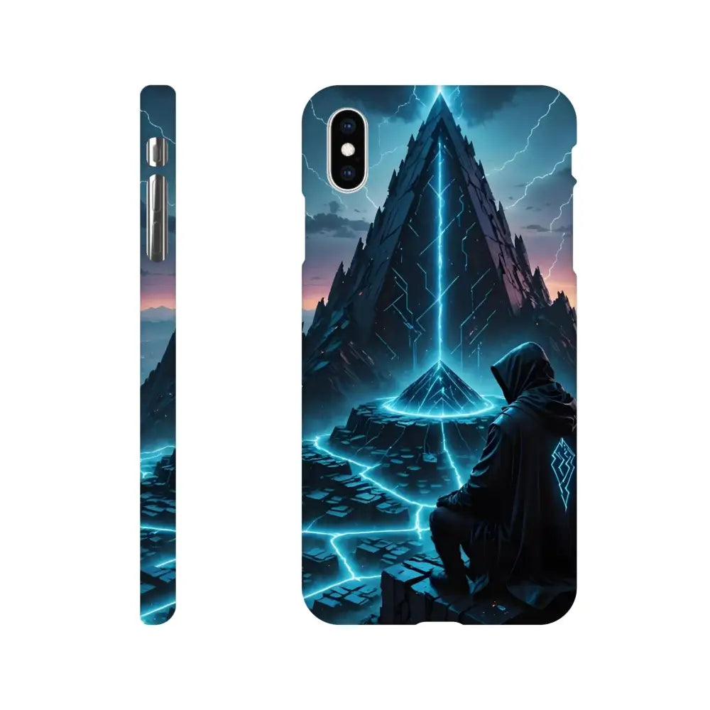 Electric Ascension iPhone Slim Case with futuristic pyramid design