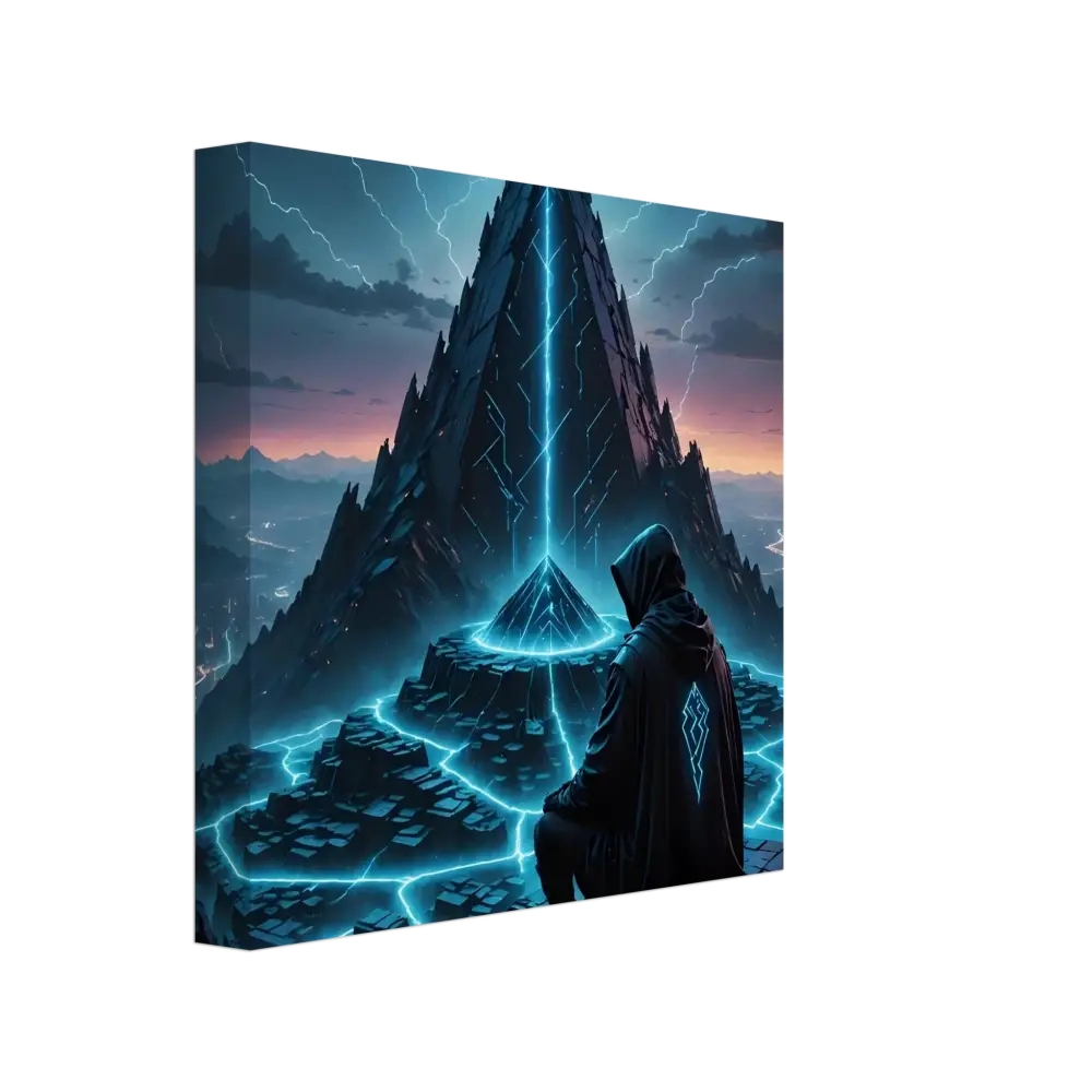 Mystical canvas print displayed on Electric Ascension Wrapped Canvas artwork