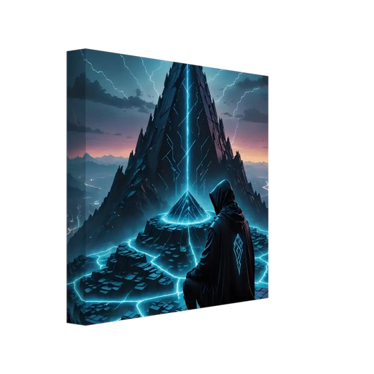 Mystical canvas print displayed on Electric Ascension Wrapped Canvas artwork