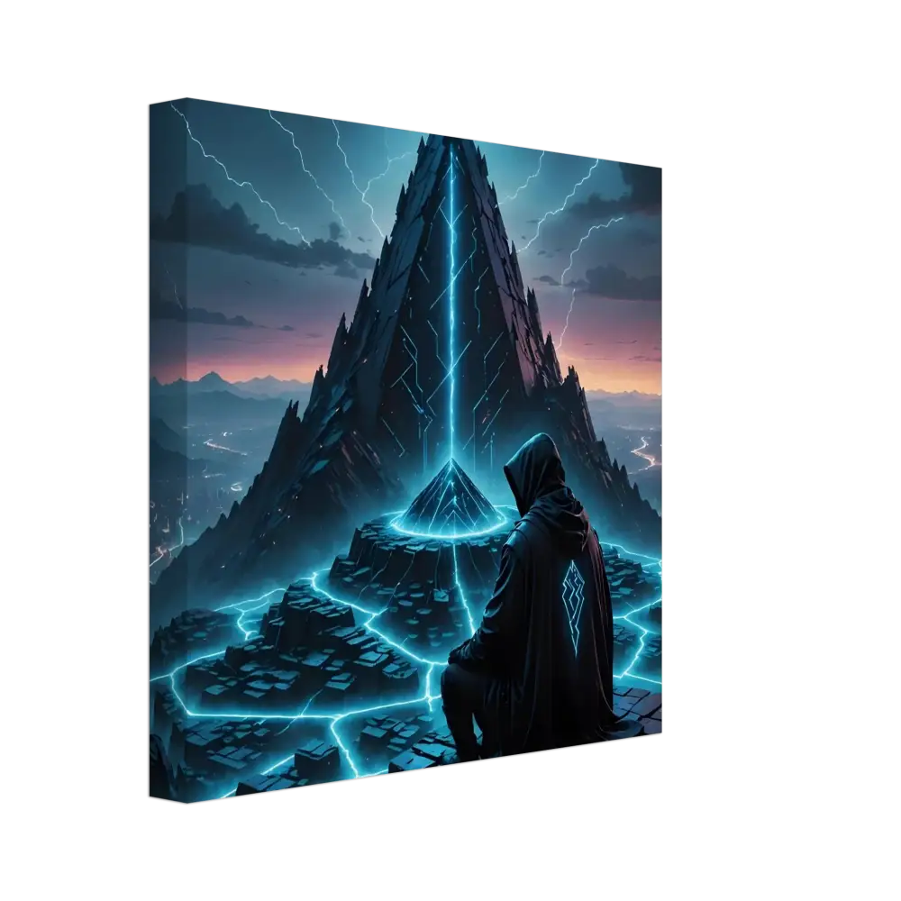 Fantasy art canvas print titled Electric Ascension displayed on a wrapped canvas wall art