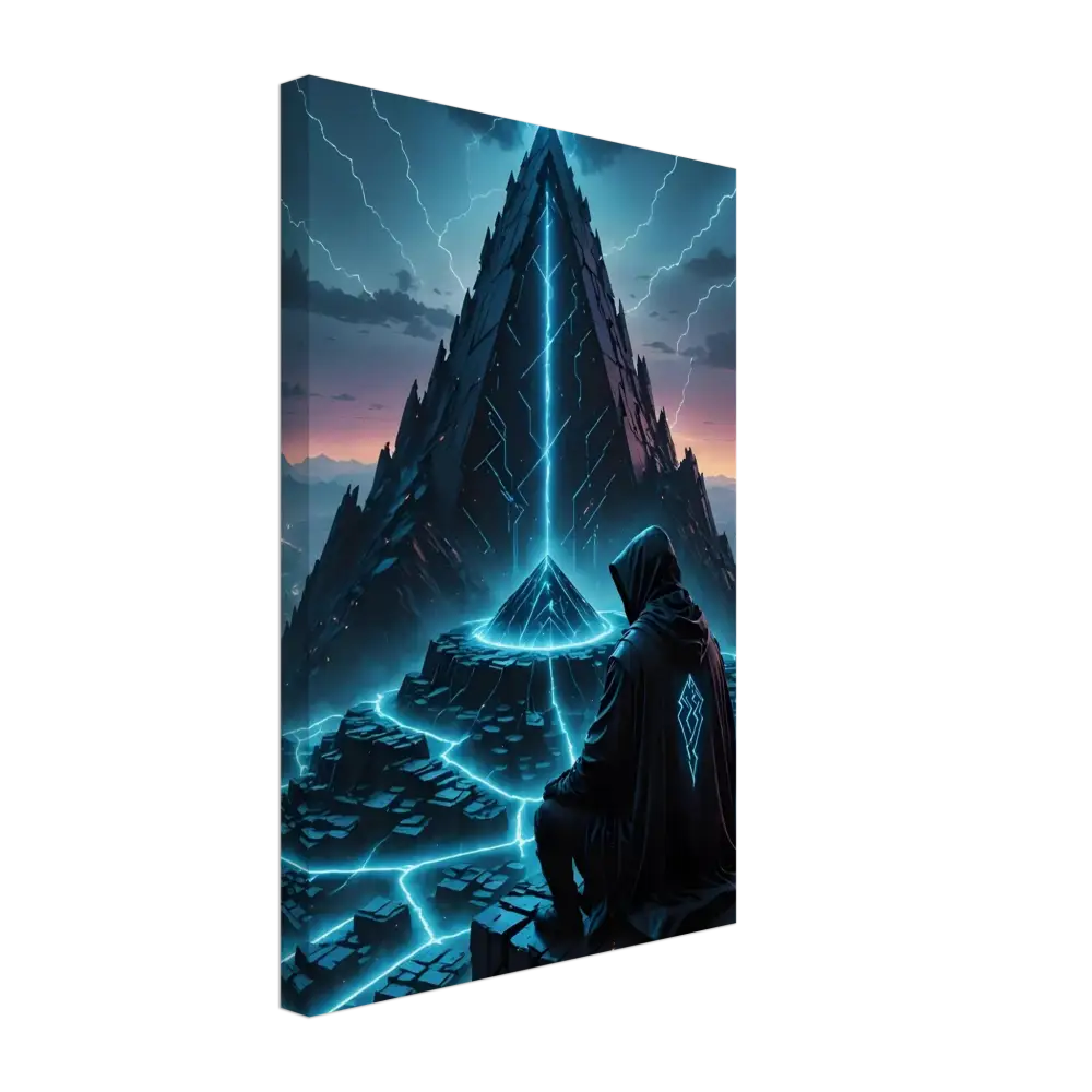 Mystical pyramid canvas art from Electric Ascension Wrapped Canvas collection