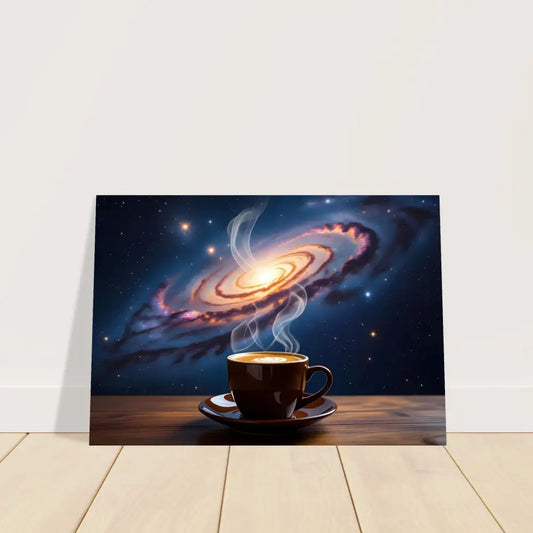 Coffee cup galaxy canvas from Fine Art Poster Cosmic Brew PixiOnyx Celestial Collection