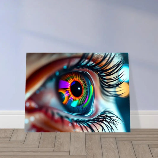 Colorful eye art print from Fine Art Poster Cosmic Iris Portal of Vision PixiOnyx
