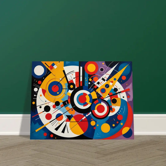 Abstract geometric painting artwork on Fine Art Poster – Dynamic Balance by PixiOnyx
