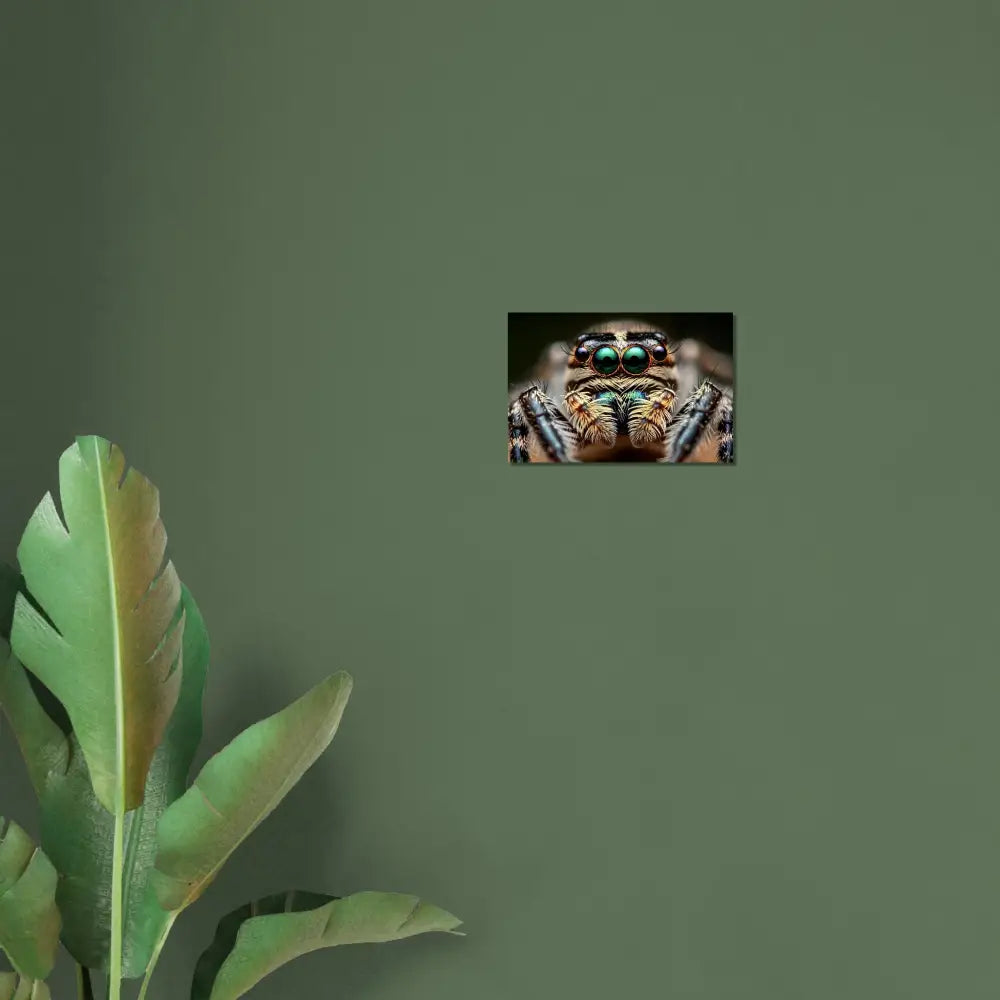 Detailed spider face on Fine Art Poster Eight-Eyed Watcher PixiOnyx Nature Focus