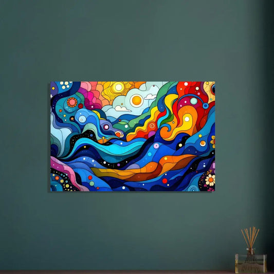 Colorful abstract wall art from PixiOnyx Layered Spectrum Fine Art Poster