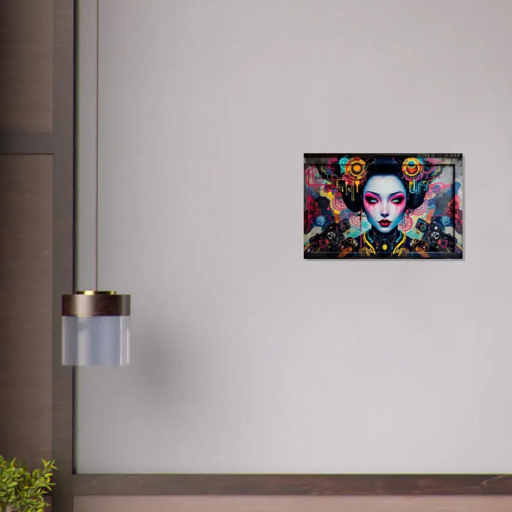 Framed Geisha portrait from PixiOnyx Urban Circuit Icon Fine Art Poster