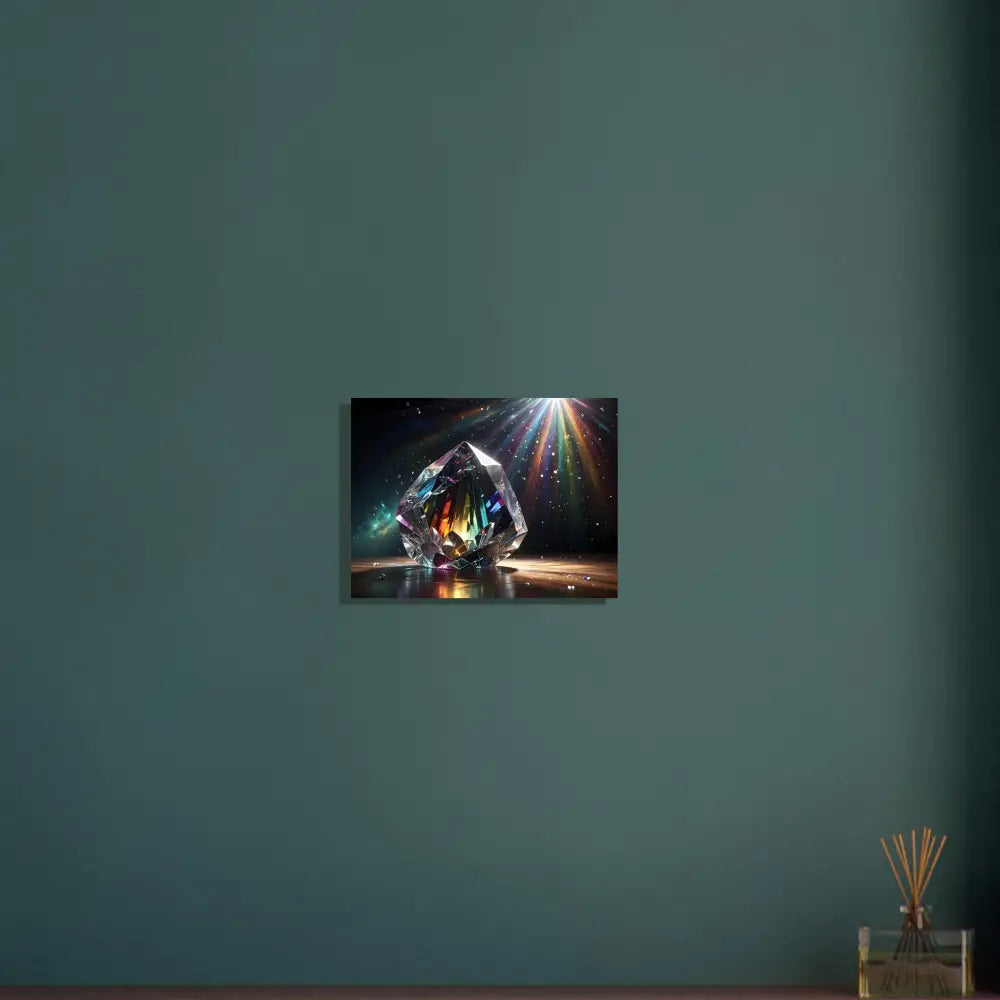 Prismatic crystal artwork vibrant vibrant colors displayed on PixiOnyx Dreamscape Print