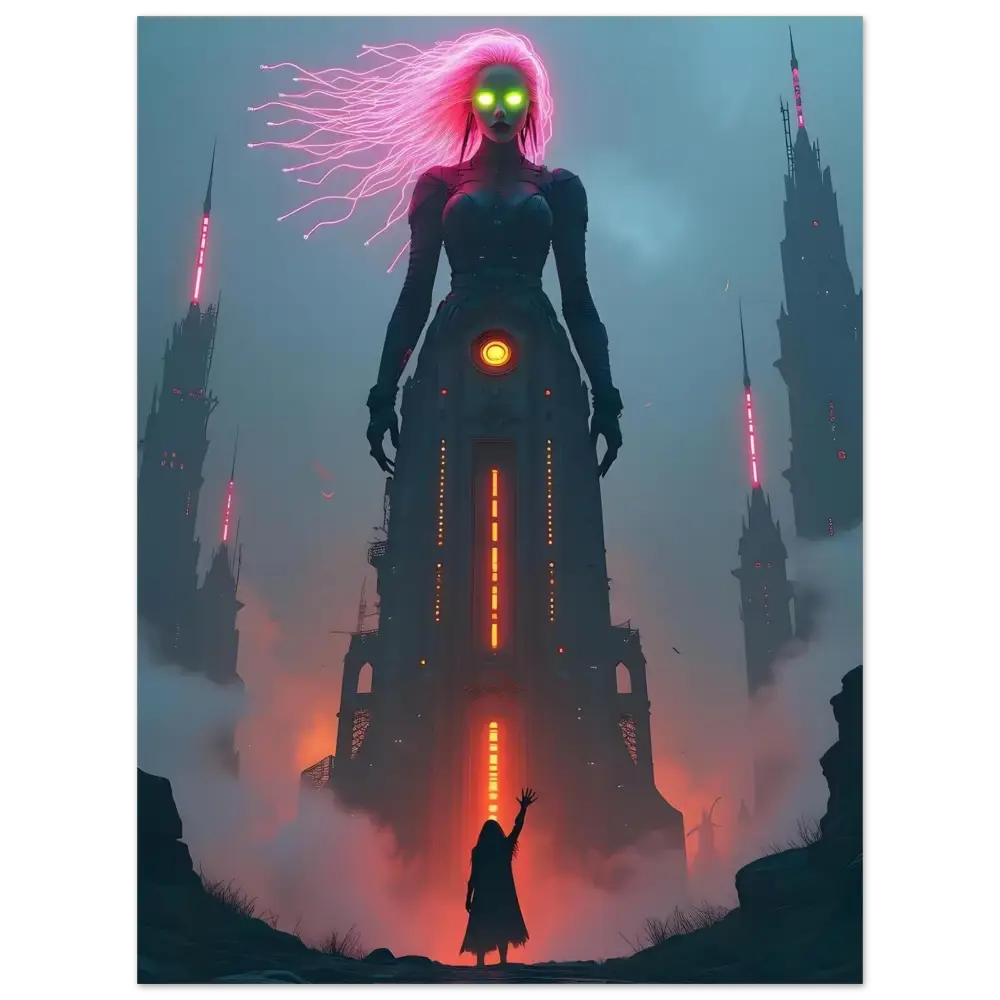 Glowing-eyed sorceress in sci-fi fairytale poster from PixiOnyx Storycore Series