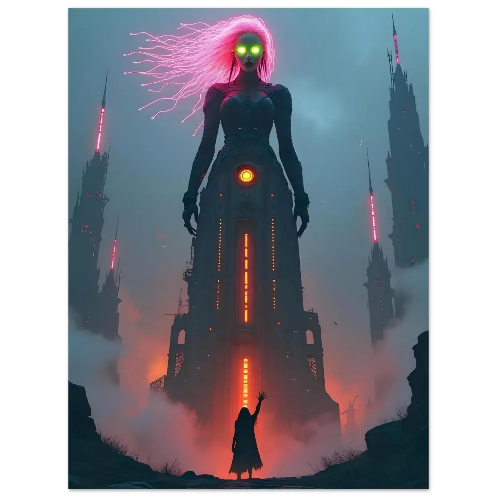 Cybernetic sorceress in a futuristic fairytale setting on PixiOnyx Storycore Poster