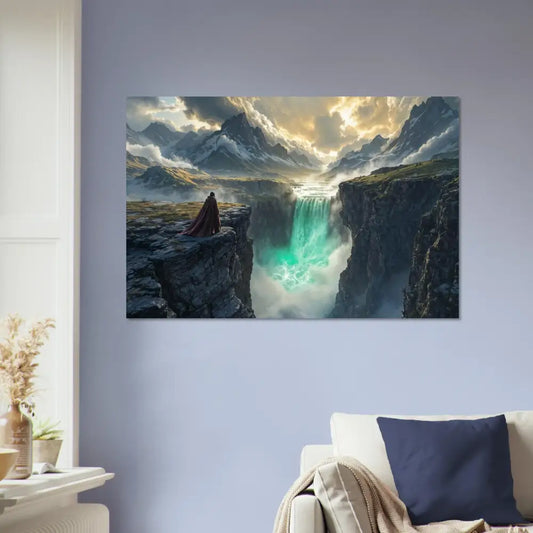 Fantasy landscape canvas print for Fine Art Poster The Edge of Silence by PixiOnyx