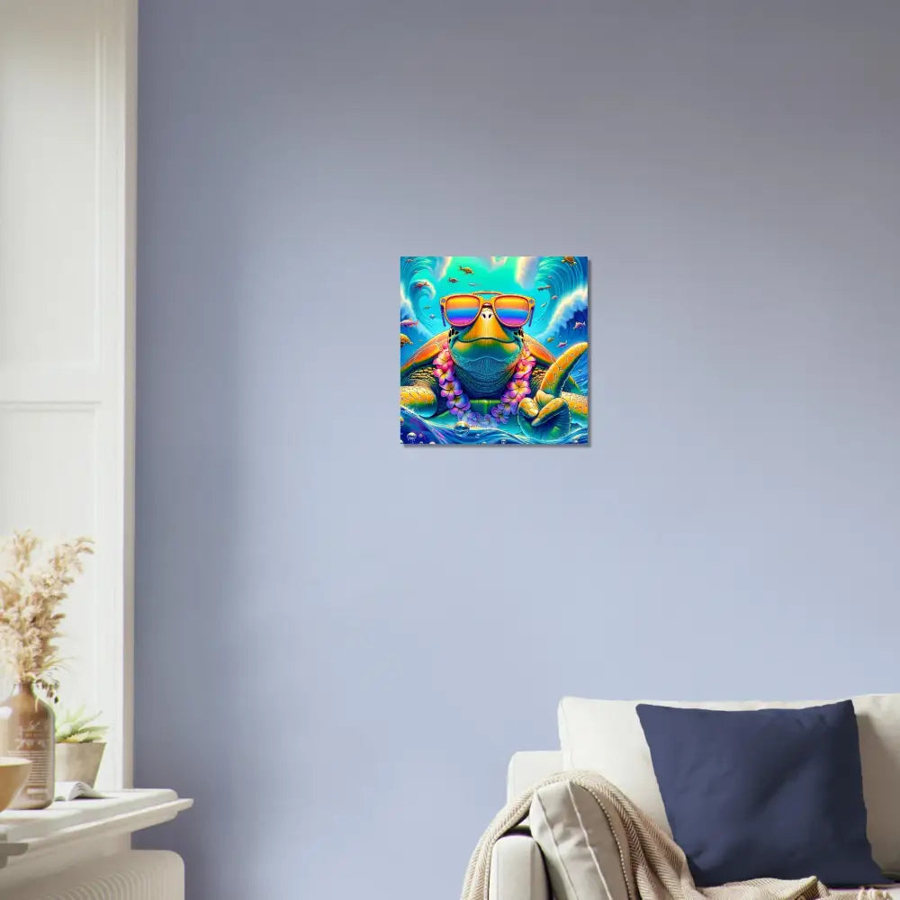 Framed turtle art from PixiOnyx Chillwave Print in Fine Art Poster Turtle-y Misunderstood Bro