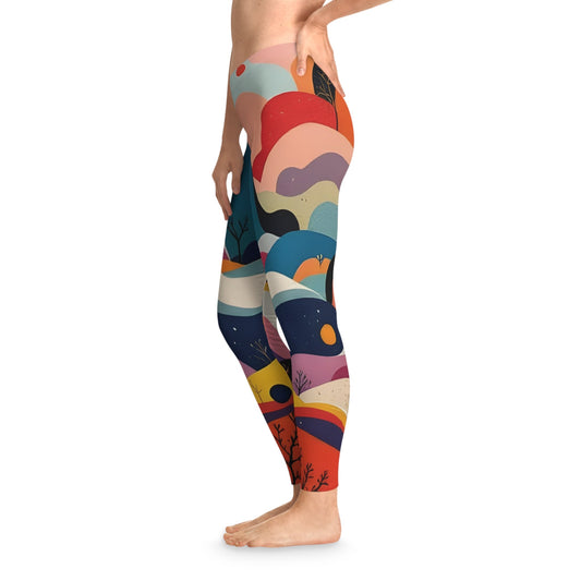Colorful abstract patterned leggings from Flowstate Mirage Women’s AOP Psychedelic Yoga Pants