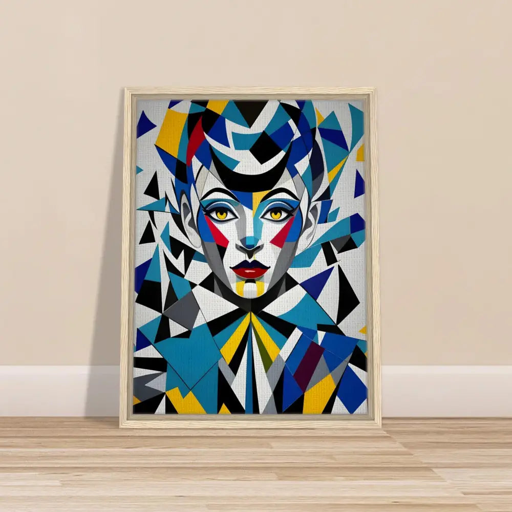 Framed geometric portrait from PixiOnyx Dreamscape Canvas product