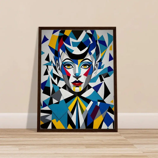 Framed geometric portrait on PixiOnyx Dreamscape Canvas product display