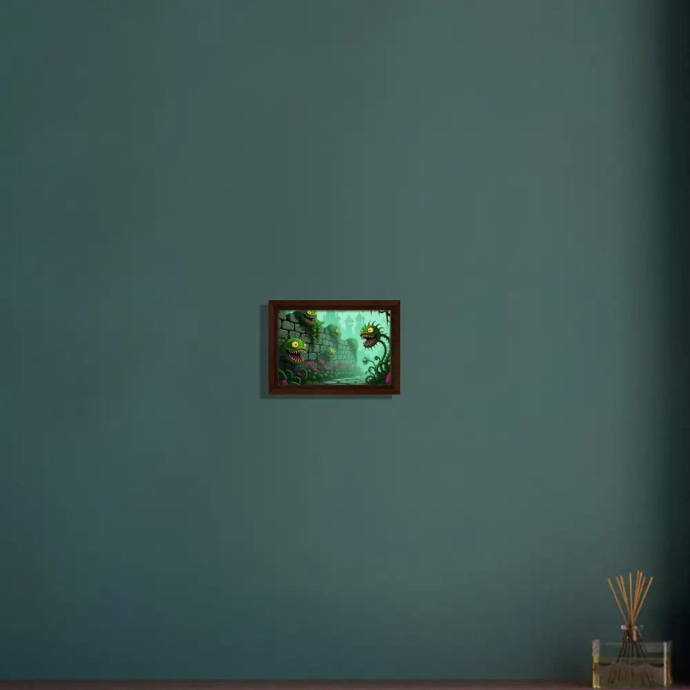 Framed Cartoon Plant Monsters artwork from PixiOnyx Surreal Fantasy Nature collection