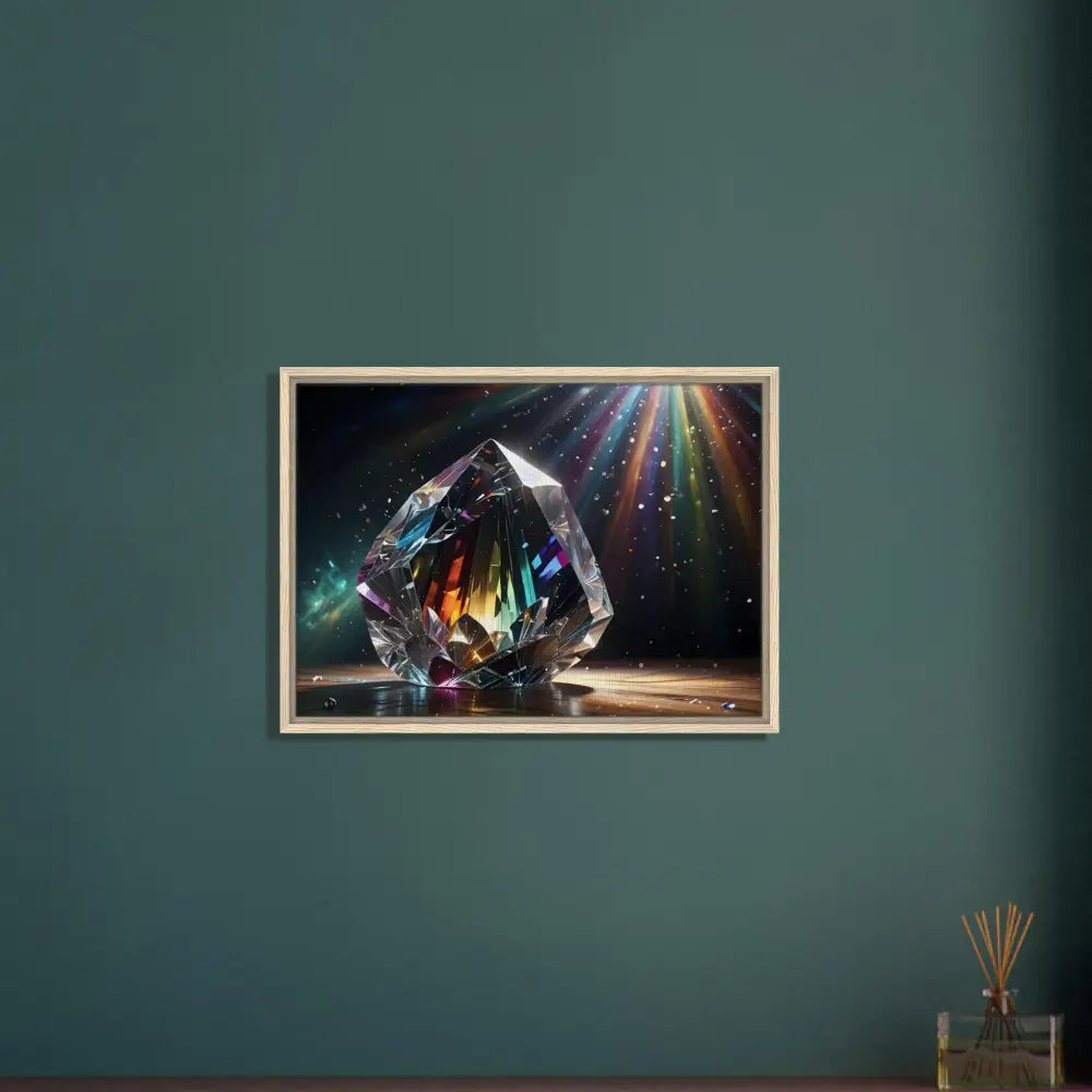 Framed crystal artwork from Prismatic Splendor collection in PixiOnyx Luminous Luxe style