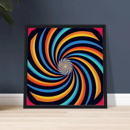 Framed spiral artwork from PixiOnyx Luxe Geometry Spirograph Swirl Canvas