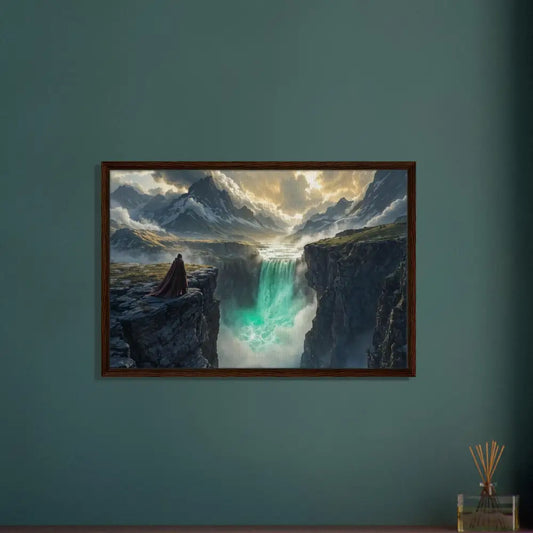 Framed landscape painting titled The Edge of Silence displayed in PixiOnyx Grand Canyonlight Edition
