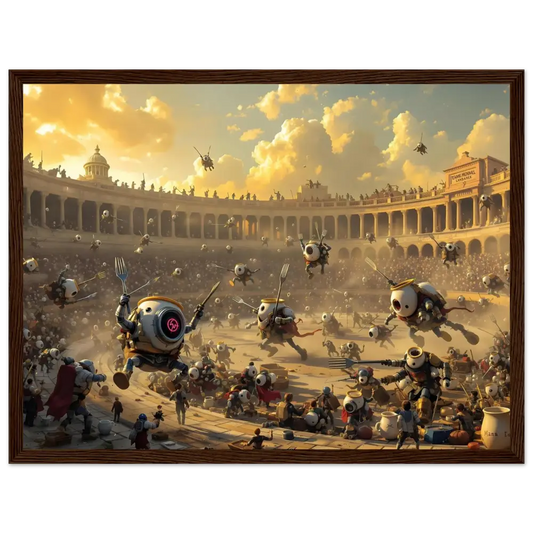 Robotic gladiatorial arena from Framed Coliseum Chaos Battle of the Breakfast Bots PixiOnyx
