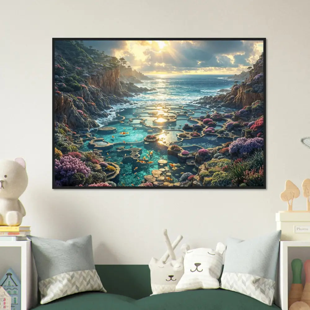 Framed Coastal Landscape Art from PixiOnyx Garden of the Tides Coastal Reverie Edition