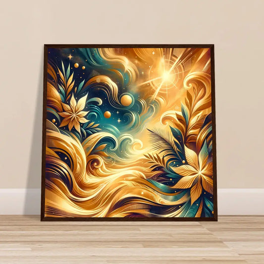 Framed abstract floral artwork from PixiOnyx Nebula Bloom Cascade collection