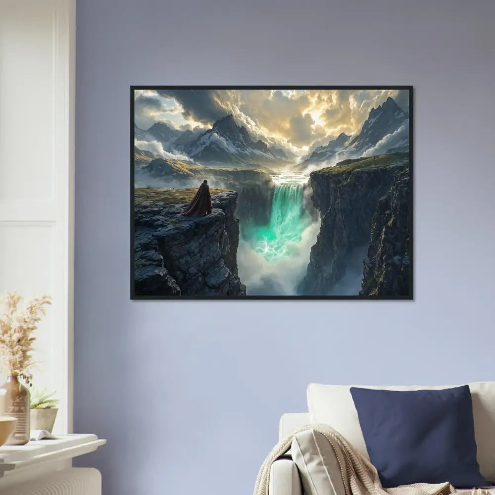 Framed fantasy landscape painting from PixiOnyx Alpine Reverie Edition