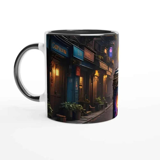 Galactic Flame – 11oz Ceramic Mug (Black & Navy) | PixiOnyx Exclusive