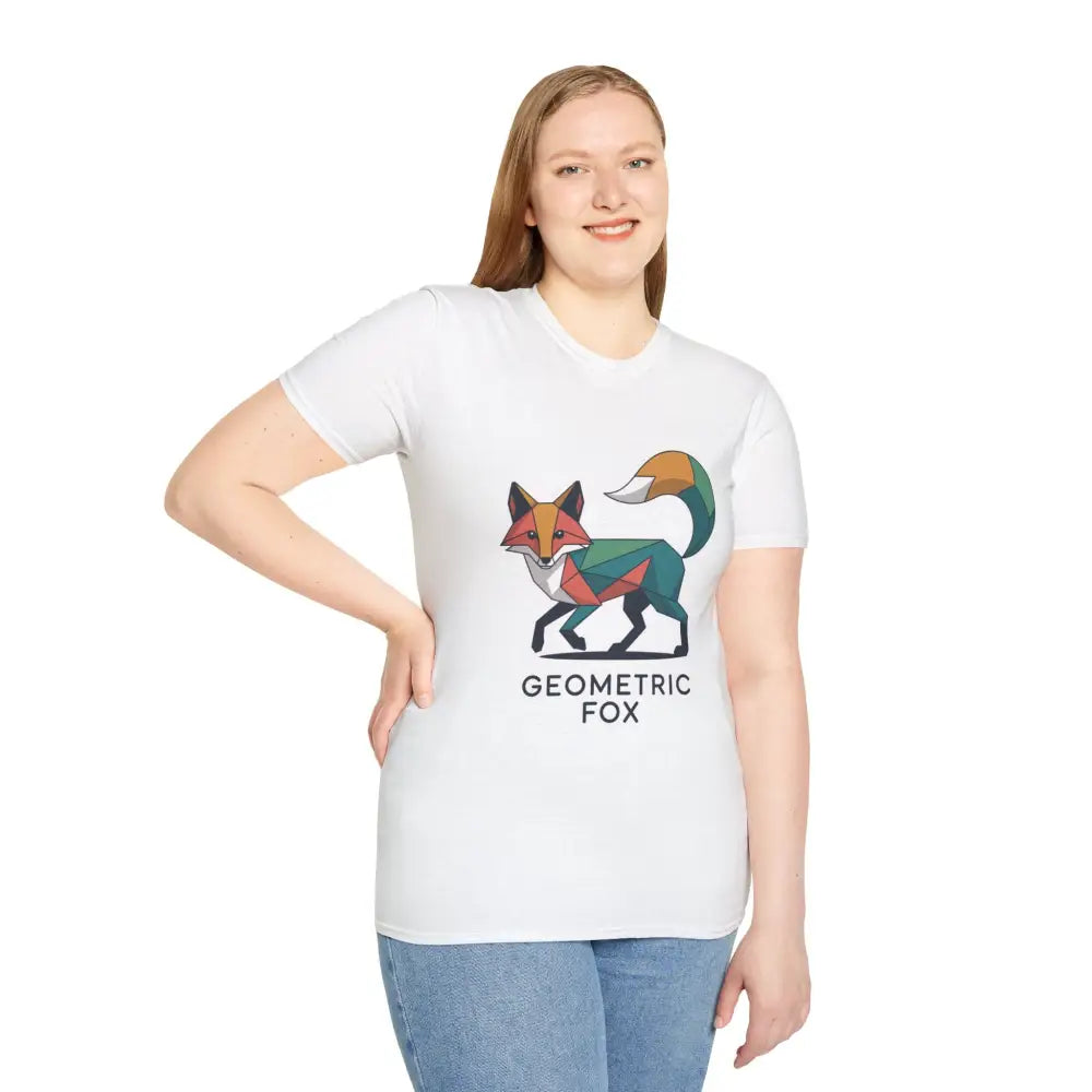 Geometric Fox T Shirt | Minimalist Animal Tee for Nature Lovers | Perfect Gift Wildlife Enthusiasts Birthdays Earth Day
