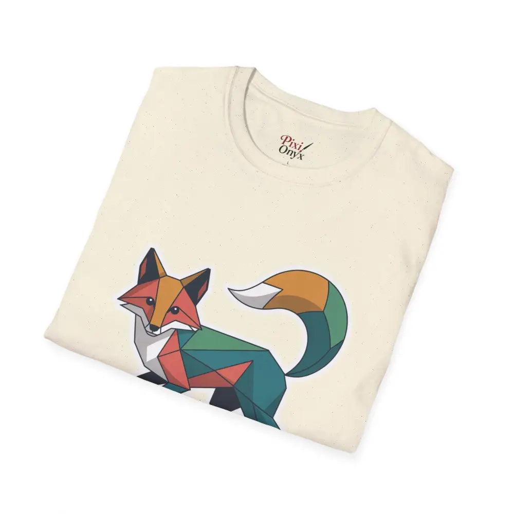 Geometric Fox T Shirt | Minimalist Animal Tee for Nature Lovers | Perfect Gift Wildlife Enthusiasts Birthdays Earth Day