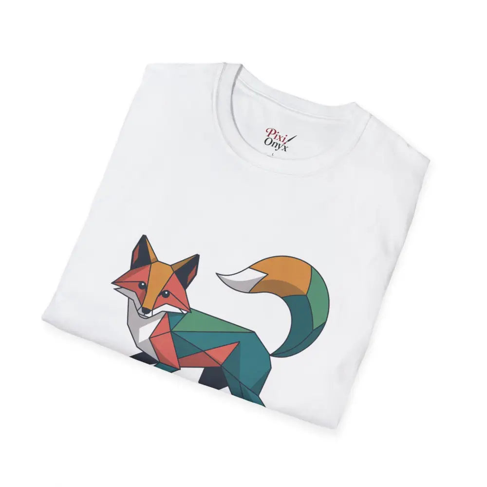 Geometric Fox T Shirt | Minimalist Animal Tee for Nature Lovers | Perfect Gift Wildlife Enthusiasts Birthdays Earth Day