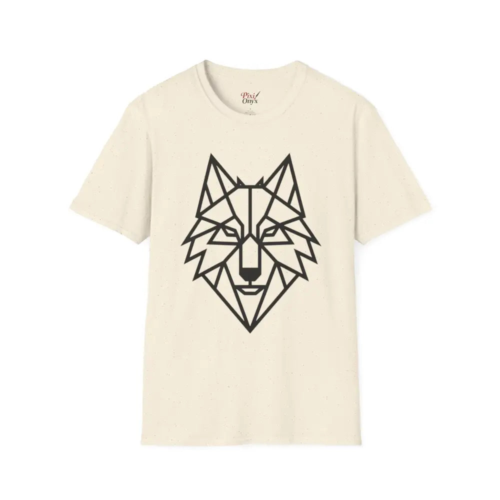 Geometric Wolf T Shirt | Unisex Softstyle Tee Lover Gift Nature Apparel Animal Fashion Unique Graphic