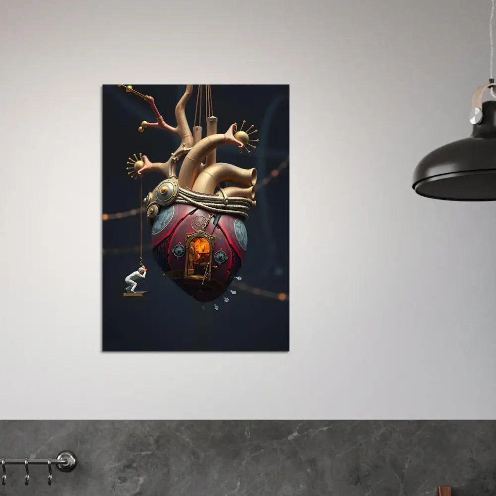 Steampunk heart art print on Heart Machine Poster The Bleeding Threshold PixiOnyx Fine Art Print