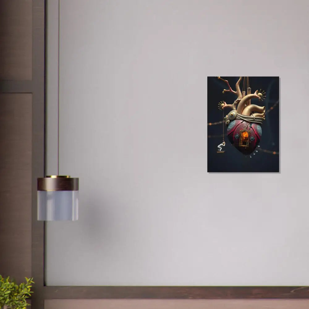 Steampunk heart art print on Heart Machine Poster The Bleeding Threshold by PixiOnyx