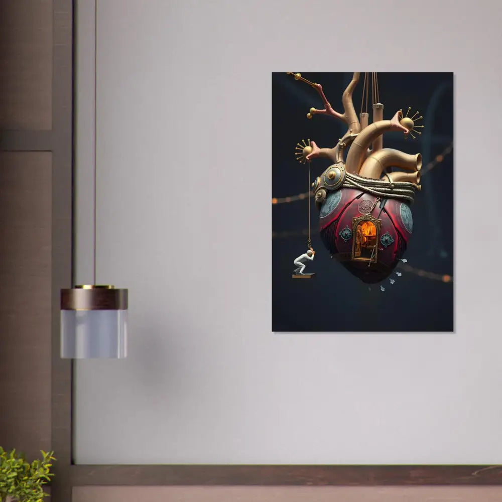 Steampunk heart art print in Heart Machine Poster The Bleeding Threshold by PixiOnyx