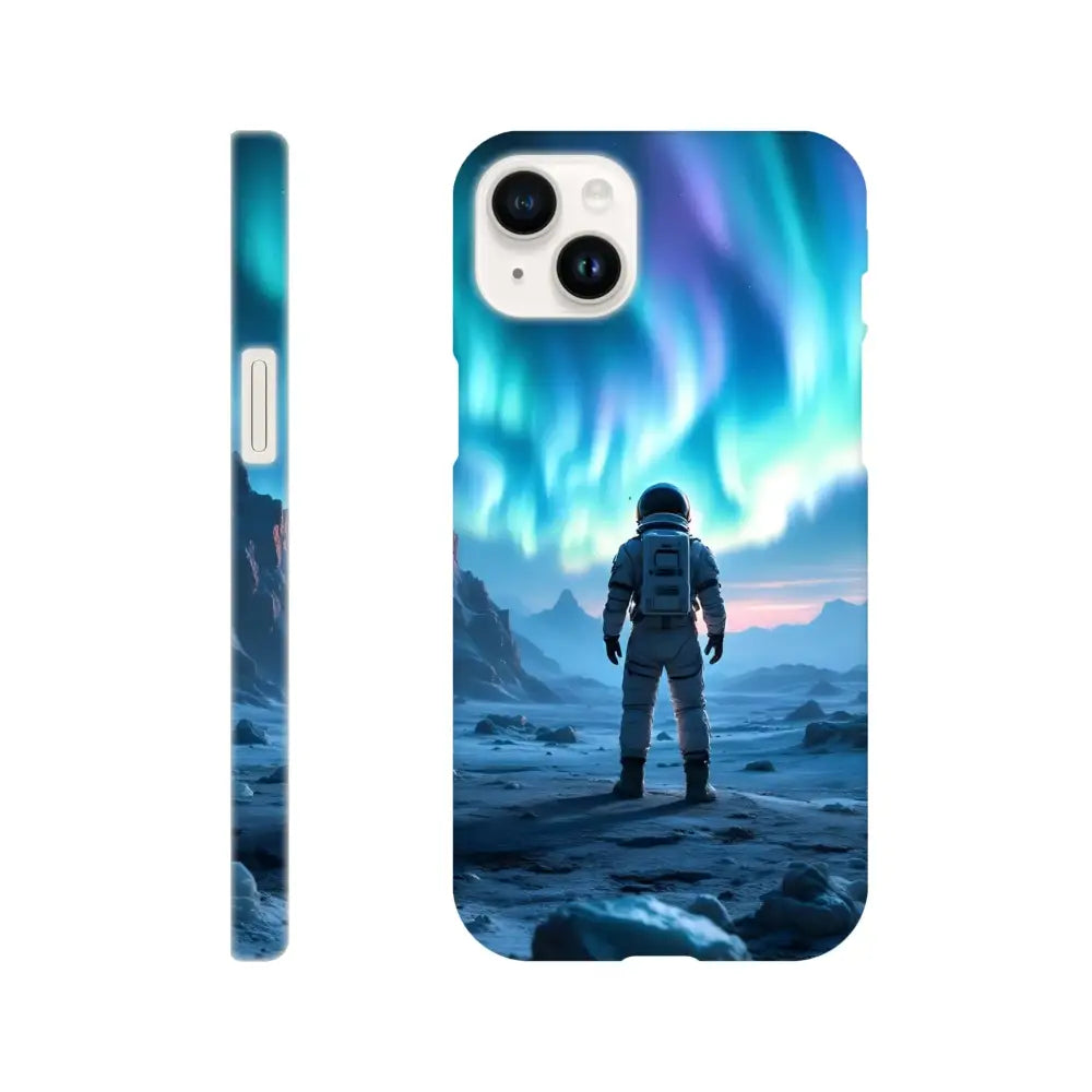 IPhone Slim Case with Astronaut and Aurora Borealis design from PixiOnyx Stargaze Wrap