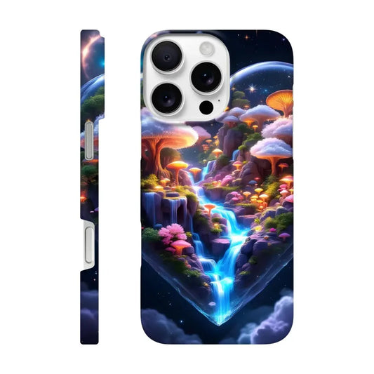 Fantasy mushroom waterfall phone case for iPhone Slim Case Cosmic Heart PixiOnyx Lightform