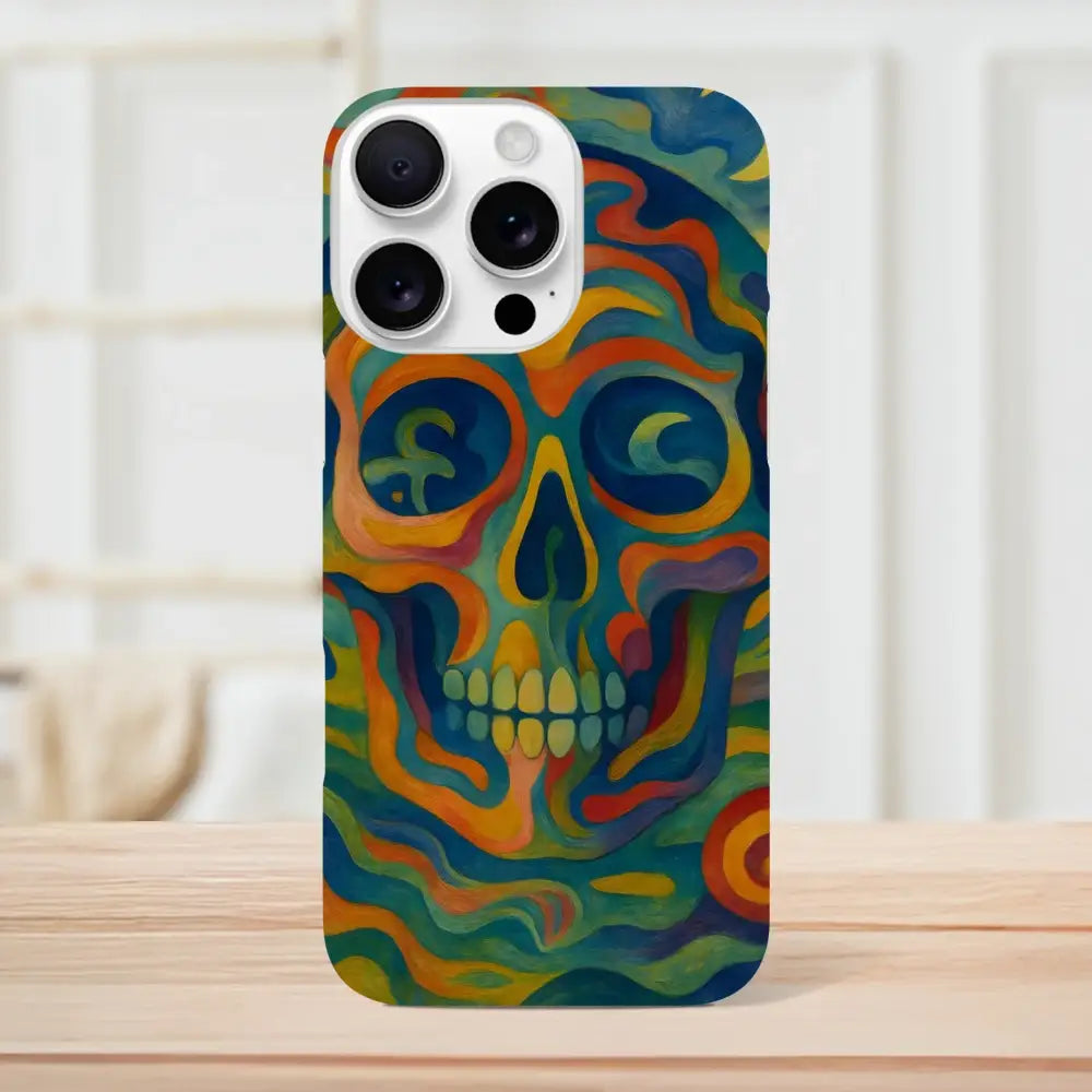 Colorful skull phone case for iPhone Slim Case Craniocolor PixiOnyx Abstract Skull Grip Shell