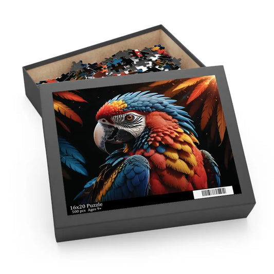 Colorful Parrot Puzzle in box from PixiOnyx Tropical Dreamcore Collection