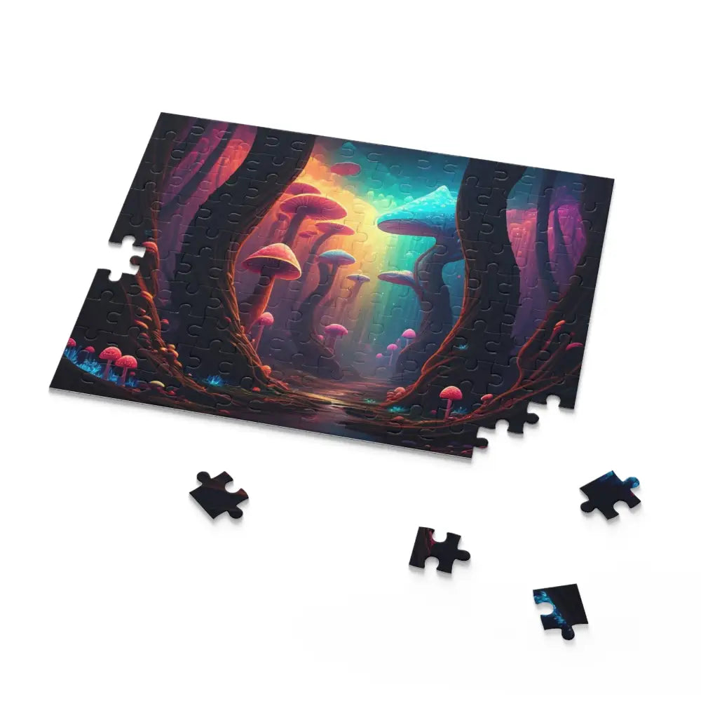 Mushroom forest jigsaw puzzle from PixiOnyx Psychedelic Grove Series